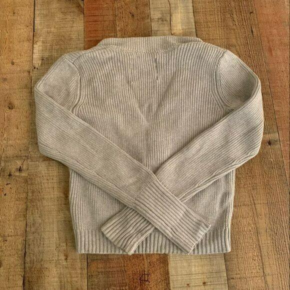 American eagle womens size small gray knit button cardigan with  front pockets - Picture 8 of 8